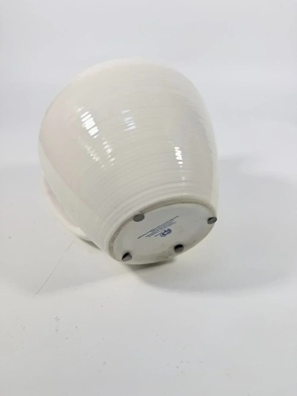 Ironstone Ceramic Pitcher White Ribbed Beehive Fapor Portugal Textured Stoneware - Picture 16 of 16